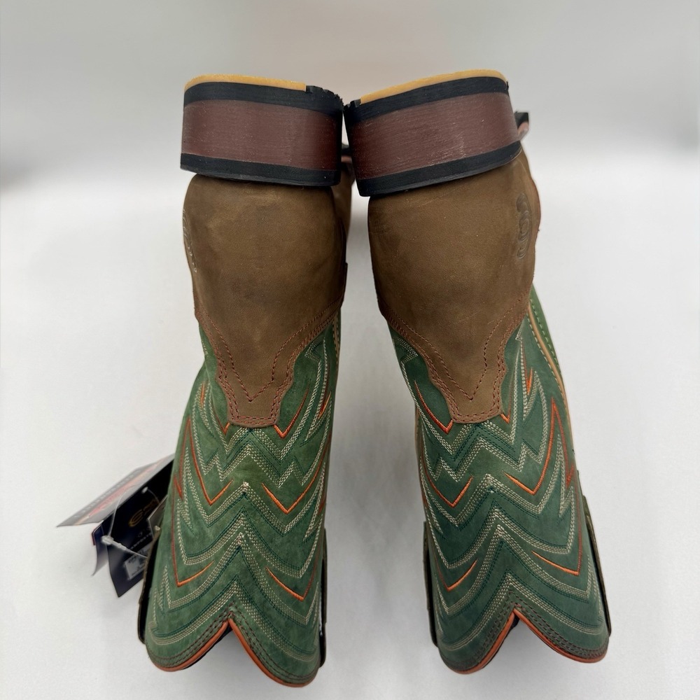 Dan Post Arrowhead Performance Boots Men's Size 12 D Brown Green Leather - Picture 14 of 16